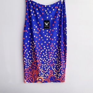 White Mark Blue Polka Dots